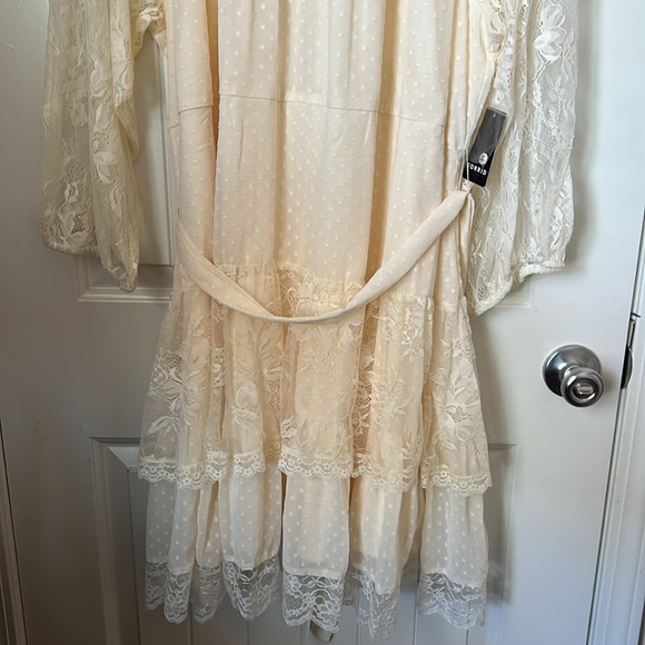 Festi Lace Clip Dot Mini Dress torrid - Picture 3 of 13